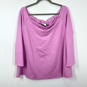 Tuckernuck Size XL‎ Miranda Lilac Purple Off the Shoulder 3/4 Sleeve Blouse
